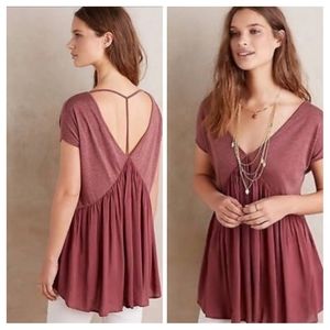 Anthropologie Meadow Rue Raspberry Pink Flowy Quincy Top Medium